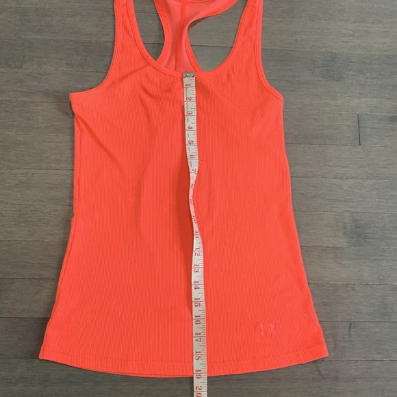 Bright Neon Pink Ribbed Under Armour Tank Top Women’s Size M - Picture 3 of 7